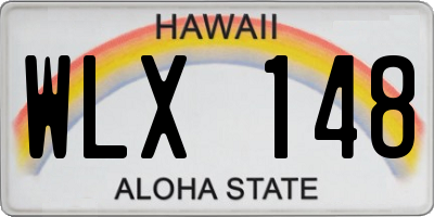 HI license plate WLX148