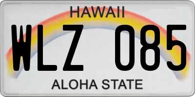 HI license plate WLZ085