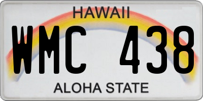 HI license plate WMC438