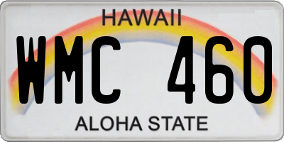 HI license plate WMC460