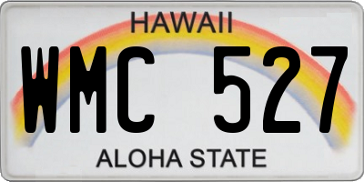 HI license plate WMC527