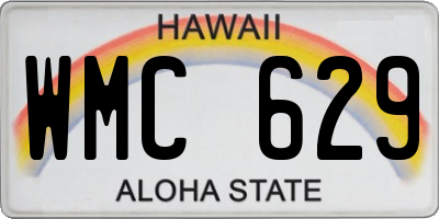 HI license plate WMC629