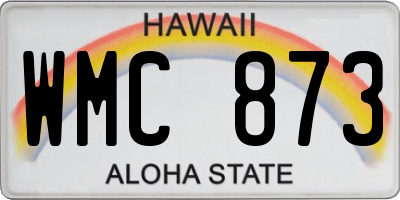 HI license plate WMC873