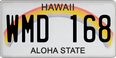 HI license plate WMD168