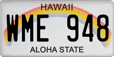 HI license plate WME948