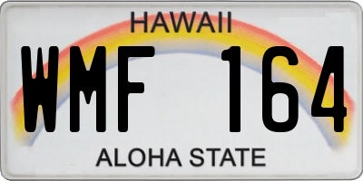 HI license plate WMF164