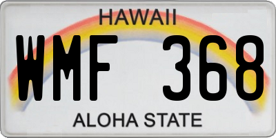 HI license plate WMF368