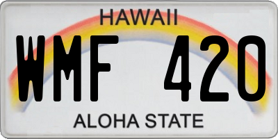 HI license plate WMF420