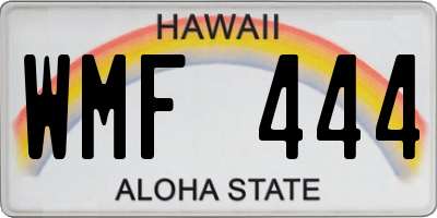 HI license plate WMF444