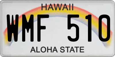 HI license plate WMF510
