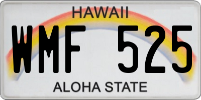 HI license plate WMF525