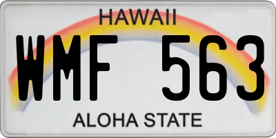 HI license plate WMF563