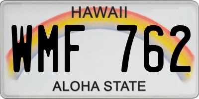 HI license plate WMF762