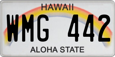 HI license plate WMG442