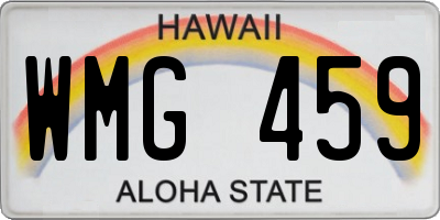 HI license plate WMG459