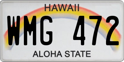 HI license plate WMG472