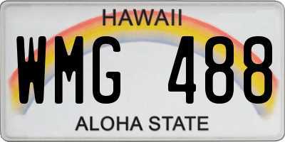 HI license plate WMG488