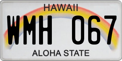 HI license plate WMH067