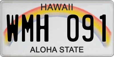 HI license plate WMH091
