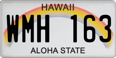 HI license plate WMH163