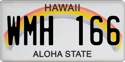 HI license plate WMH166