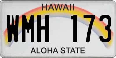 HI license plate WMH173