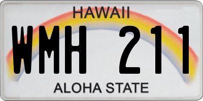 HI license plate WMH211