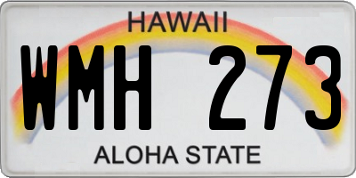 HI license plate WMH273