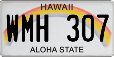 HI license plate WMH307