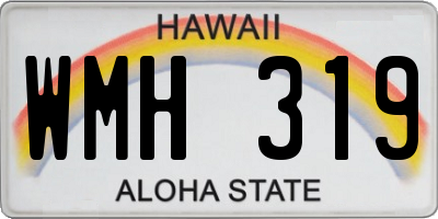 HI license plate WMH319