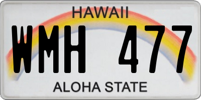 HI license plate WMH477