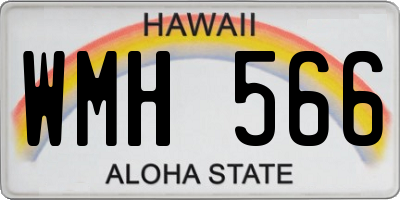 HI license plate WMH566