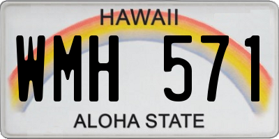 HI license plate WMH571