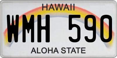HI license plate WMH590