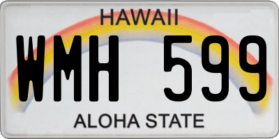 HI license plate WMH599