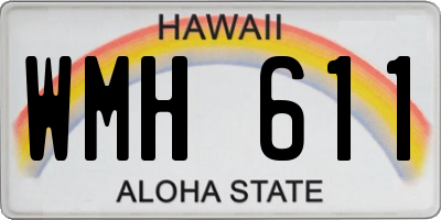 HI license plate WMH611