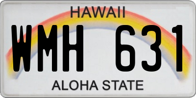 HI license plate WMH631
