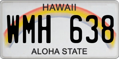 HI license plate WMH638