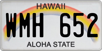 HI license plate WMH652