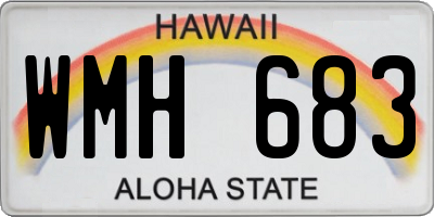 HI license plate WMH683