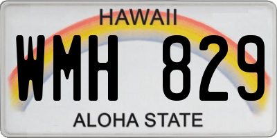 HI license plate WMH829