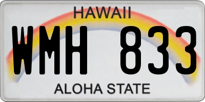 HI license plate WMH833