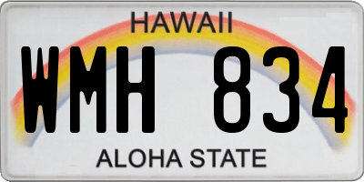 HI license plate WMH834