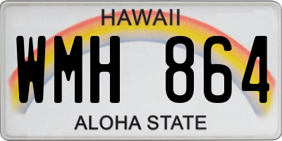 HI license plate WMH864