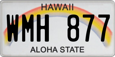 HI license plate WMH877