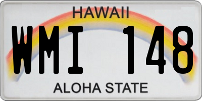 HI license plate WMI148