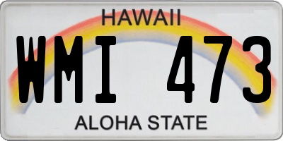 HI license plate WMI473
