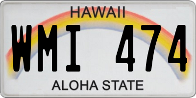 HI license plate WMI474