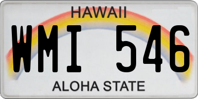 HI license plate WMI546