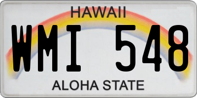 HI license plate WMI548